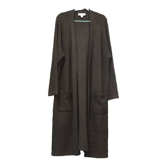Magaschoni Woman Long Black Sweater Duster Jacket. Size 2x AR 8 - Picture 1 of 4